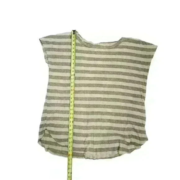 Free People Beach Striped Tops Tee shirt Swim Cover size Large - Picture 2 of 7